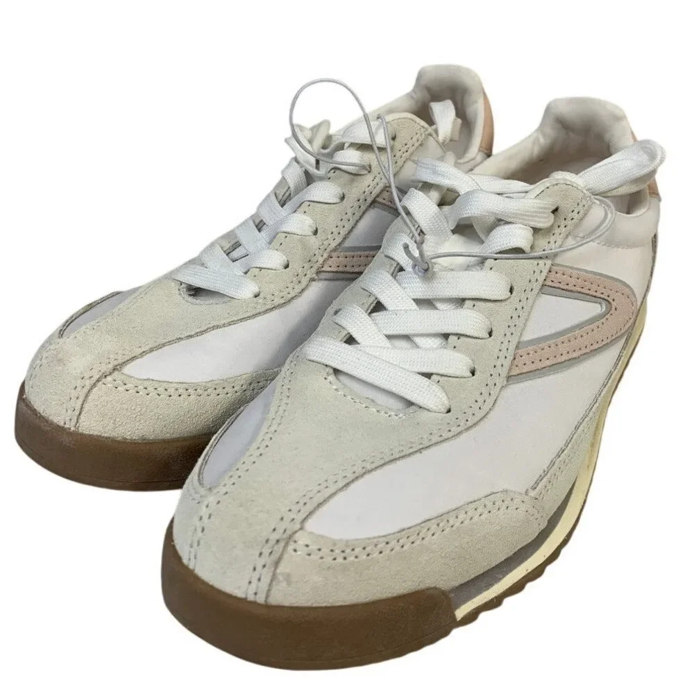 Tretorn Womens Size 7 Pink White Hailey Sneakers Lace Up Low Top Round Toe Shoes